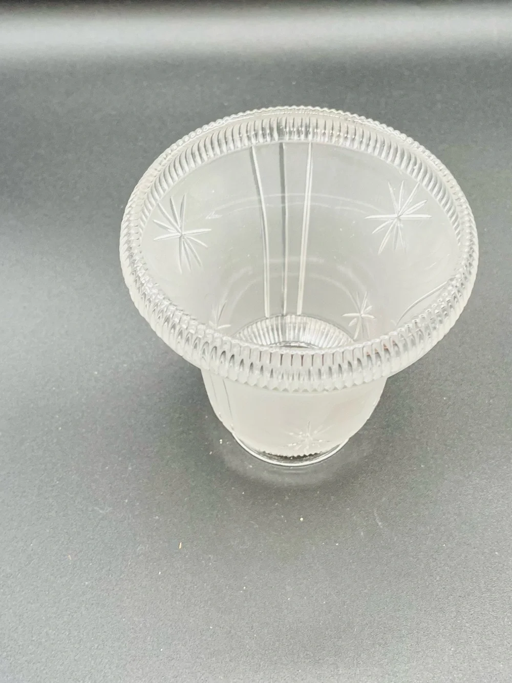 Frosted Glass Lamp Shade with Star Etchings